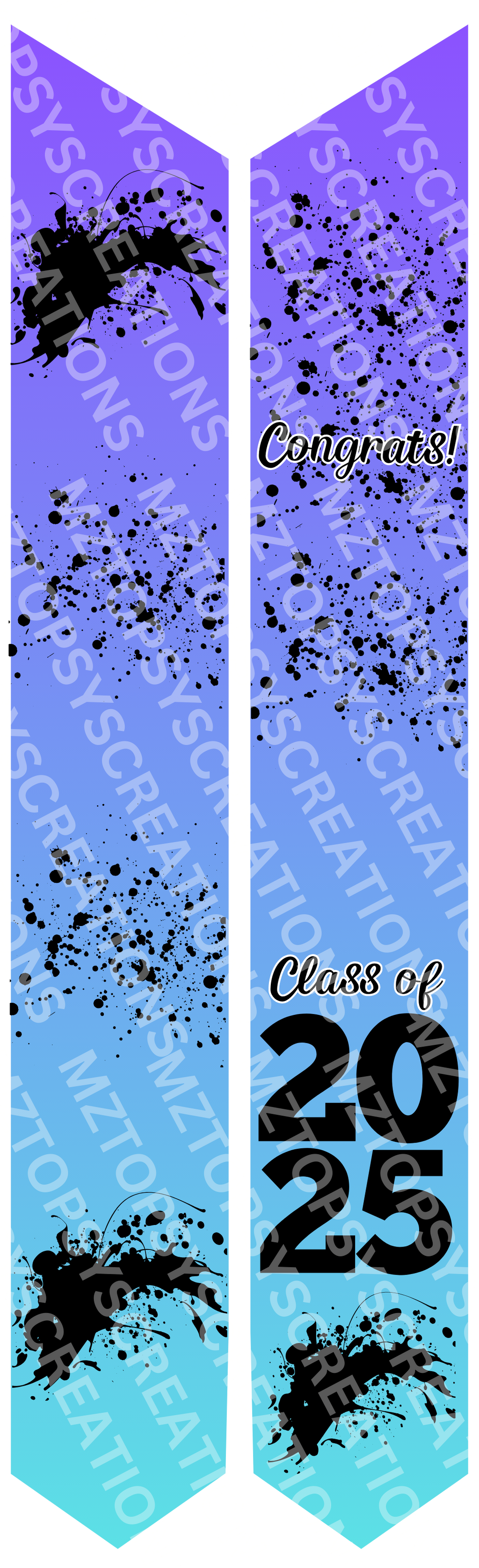 16 Editable Canva 70in Graduation Stoles Digital Files