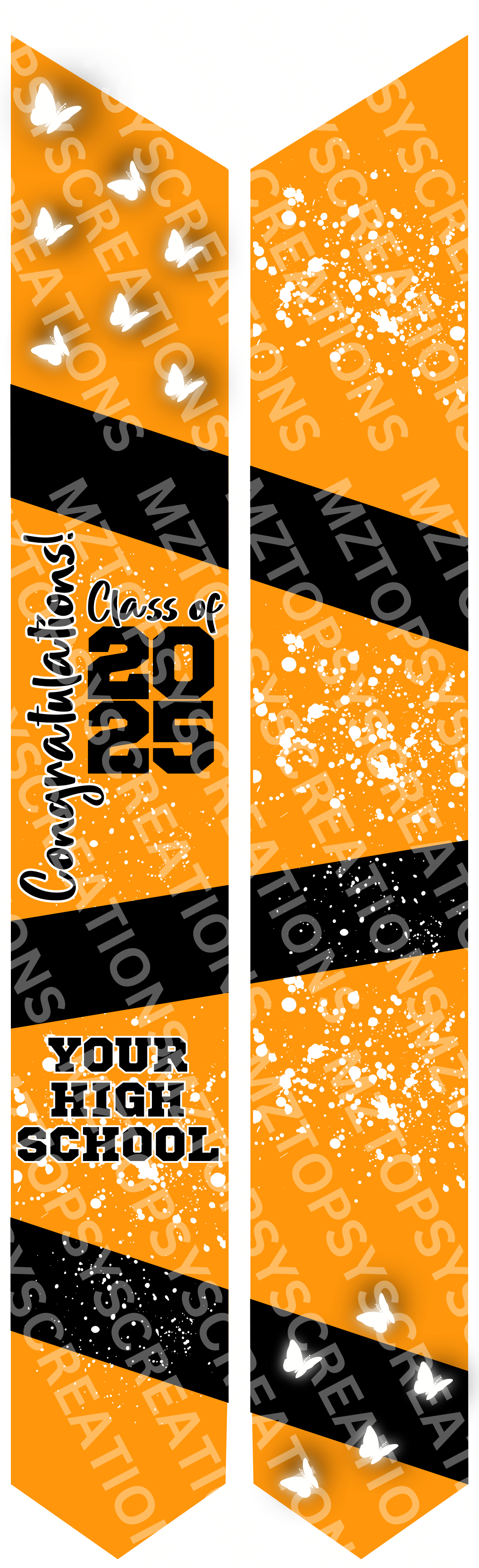 16 Editable Canva 70in Graduation Stoles Digital Files