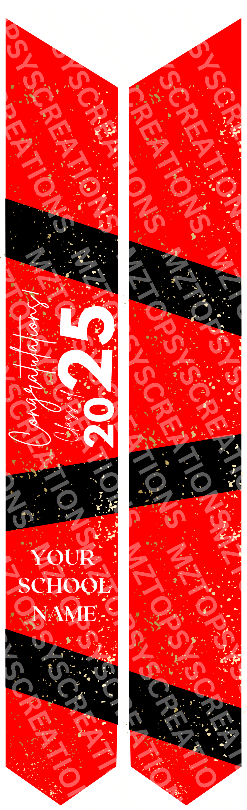 16 Editable Canva 70in Graduation Stoles Digital Files