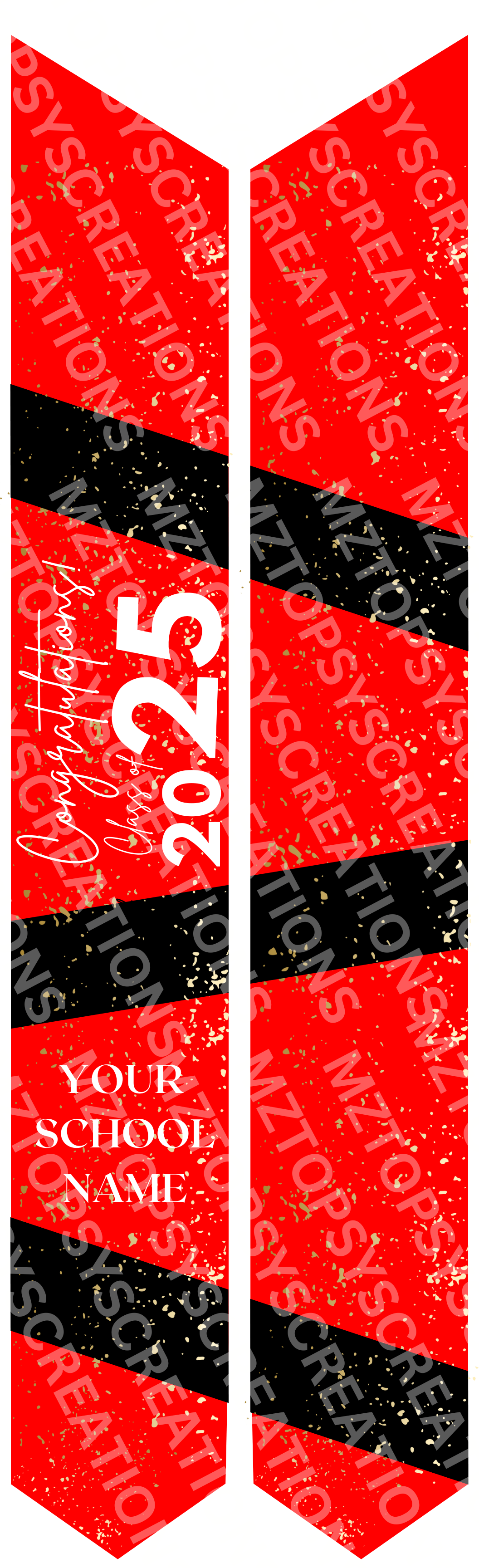16 Editable Canva 70in Graduation Stoles Digital Files