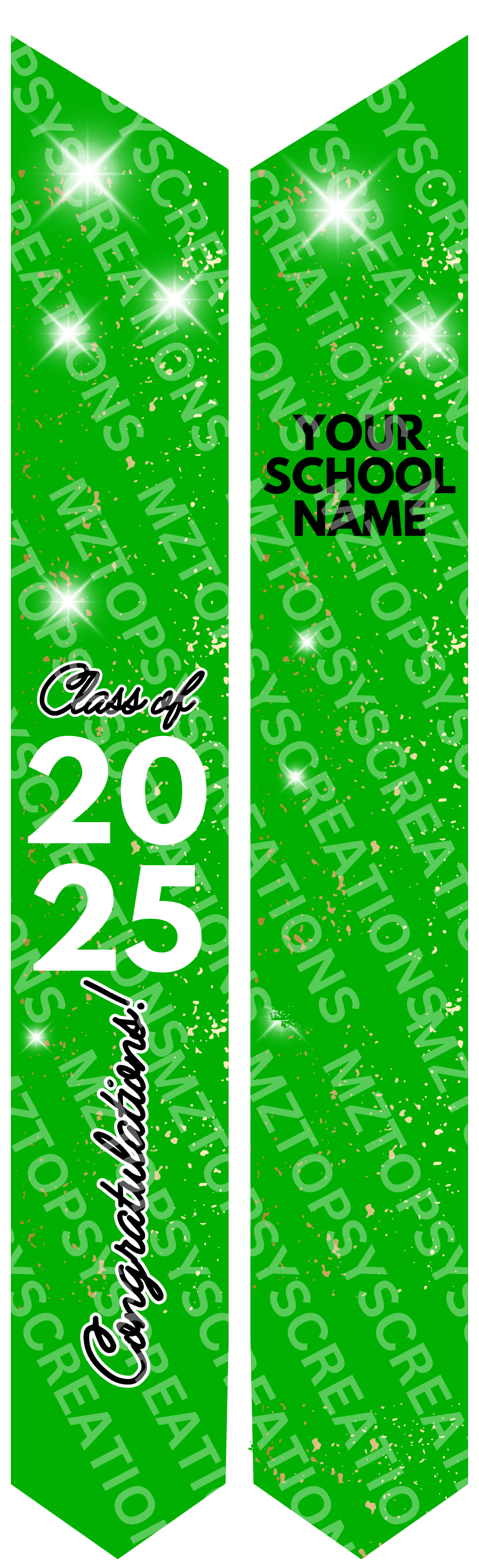 16 Editable Canva 70in Graduation Stoles Digital Files