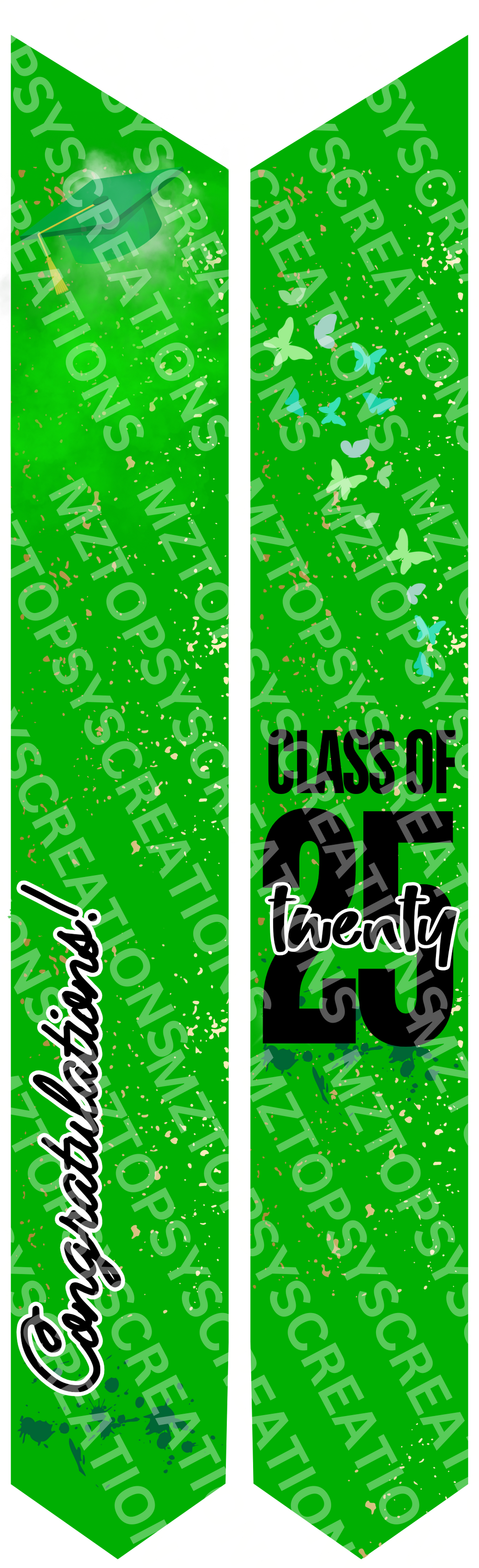 16 Editable Canva 70in Graduation Stoles Digital Files