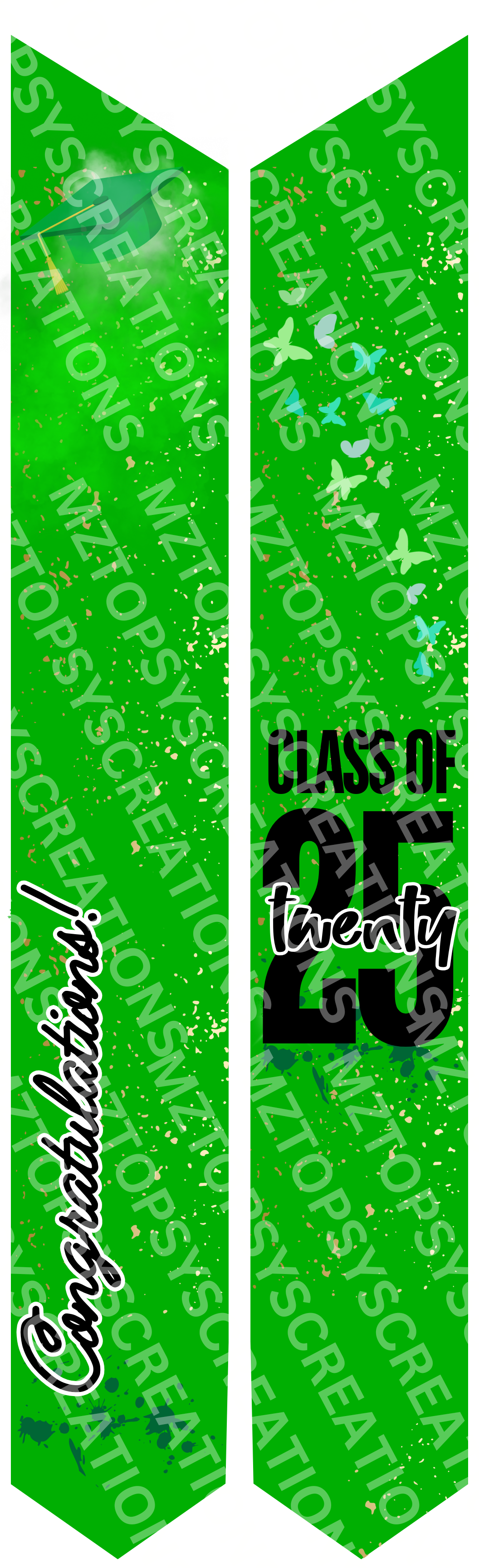 16 Editable Canva 70in Graduation Stoles Digital Files