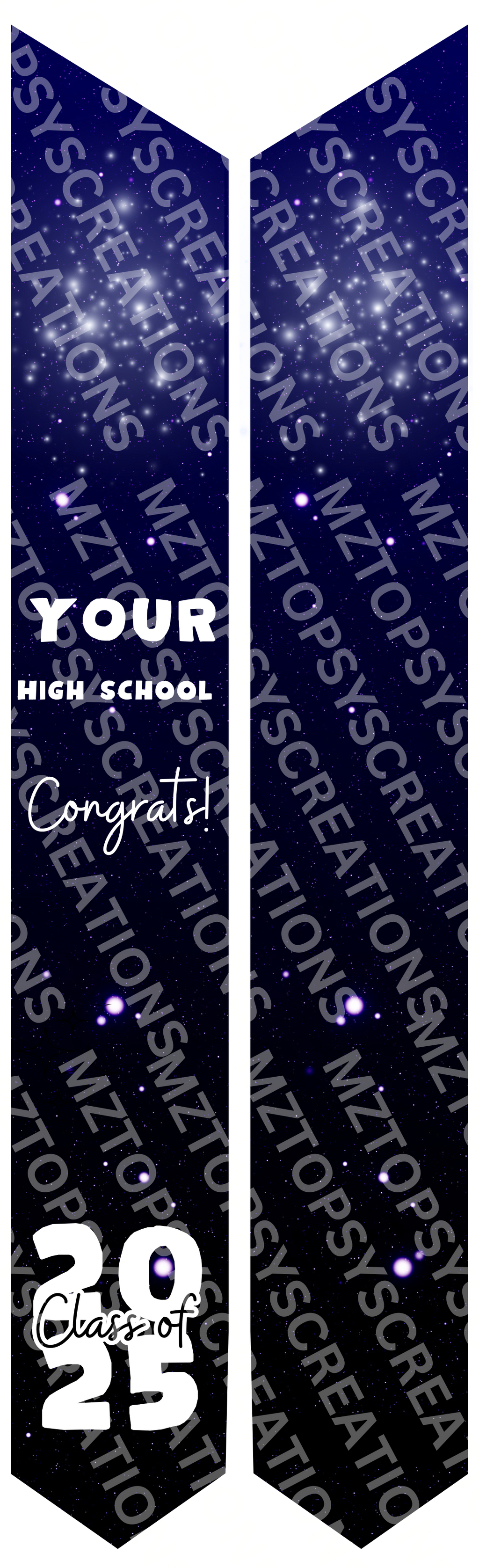 16 Editable Canva 70in Graduation Stoles Digital Files