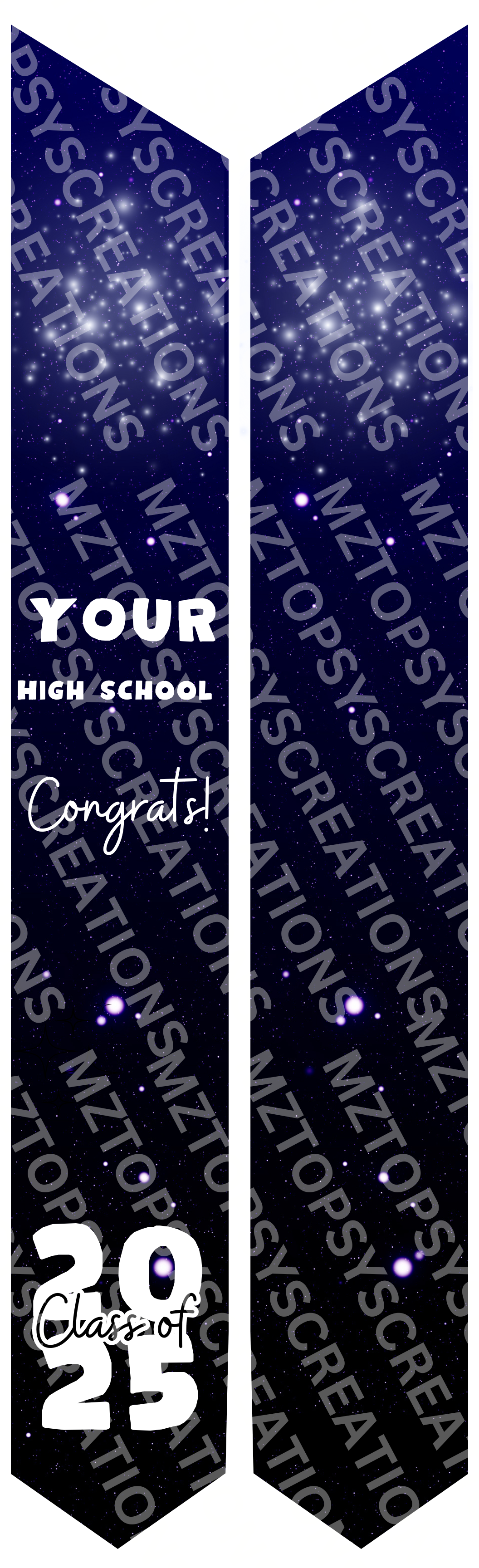 16 Editable Canva 70in Graduation Stoles Digital Files