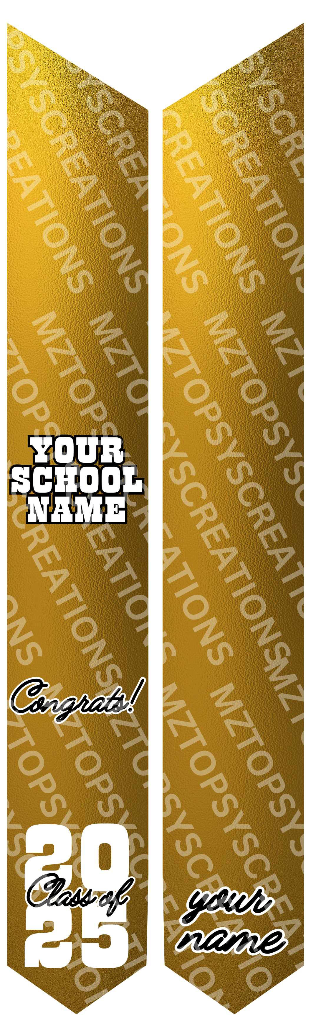 16 Editable Canva 70in Graduation Stoles Digital Files
