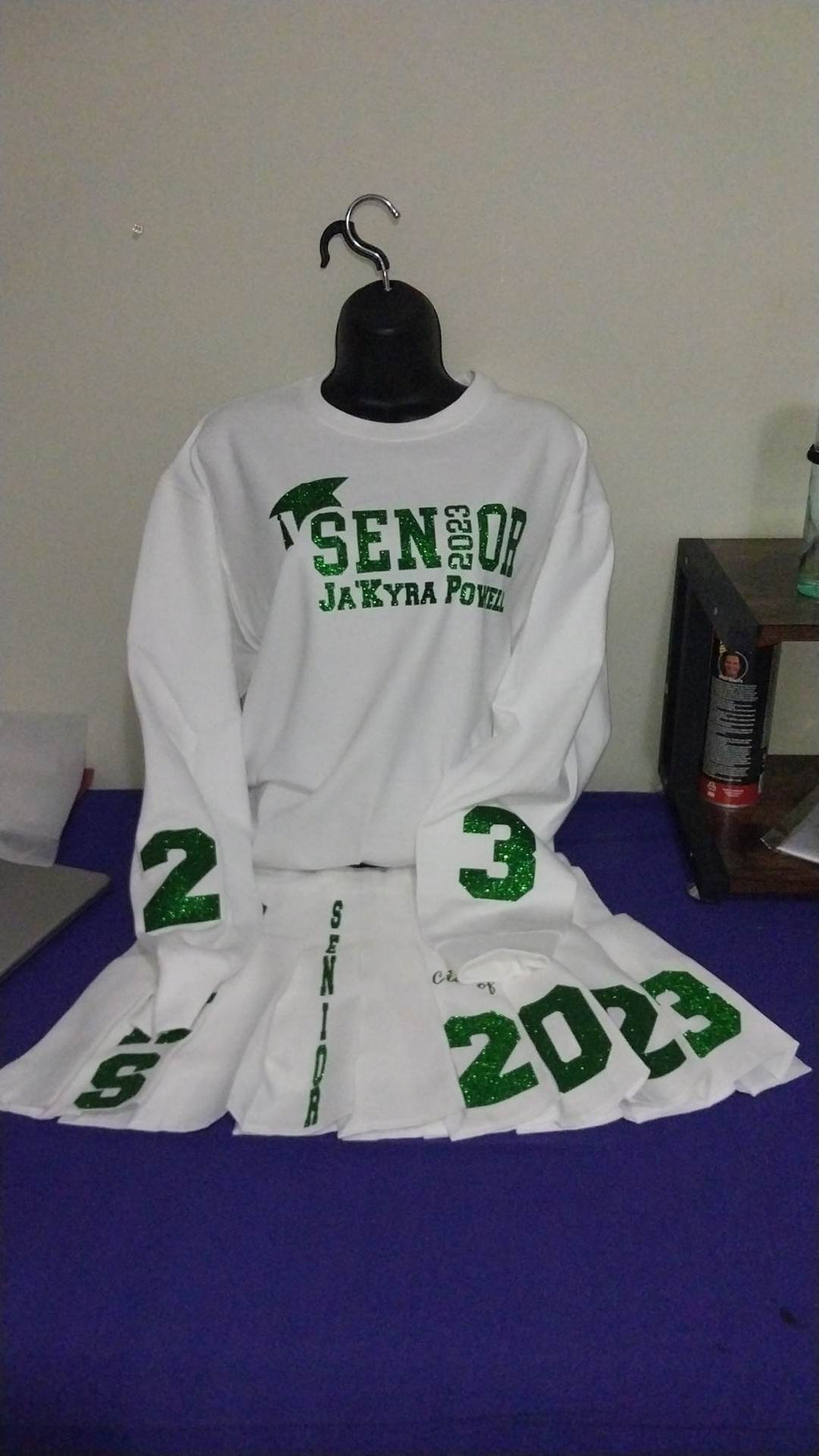 Sweatshirt T-shirt Skirt Set