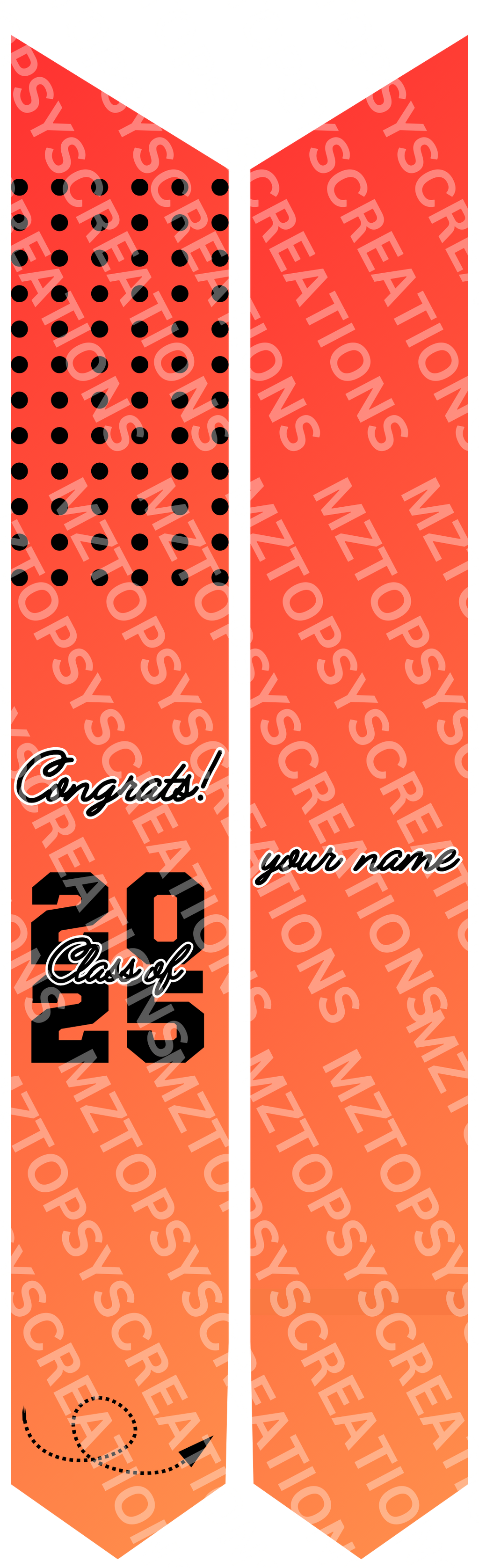 16 Editable Canva 70in Graduation Stoles Digital Files