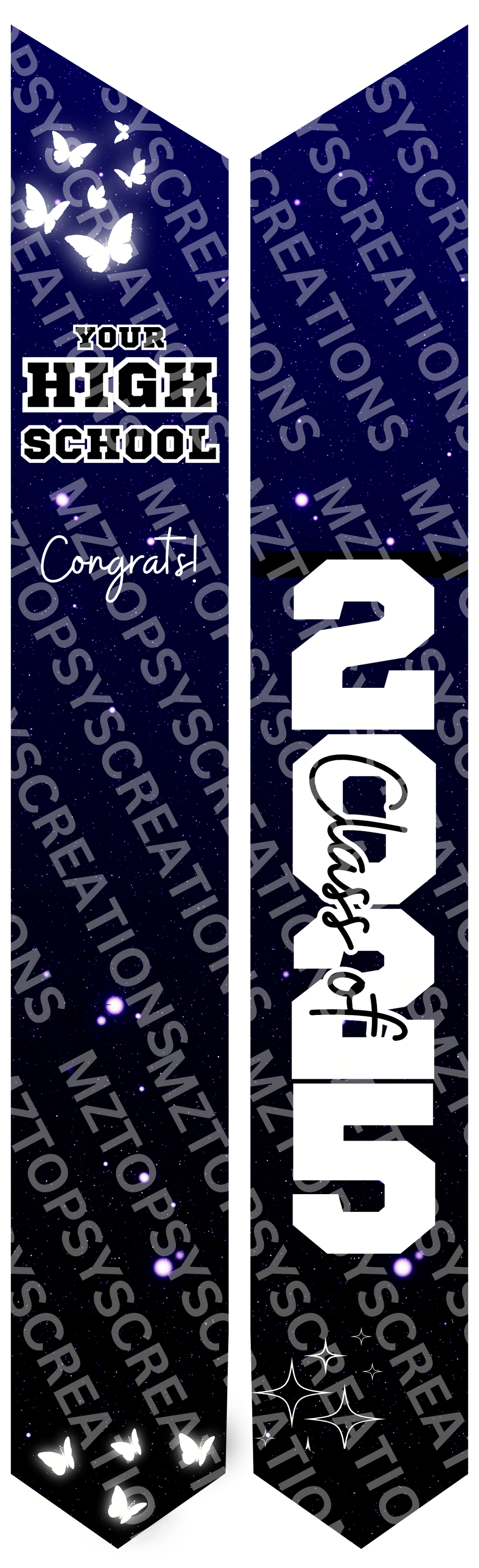 16 Editable Canva 70in Graduation Stoles Digital Files
