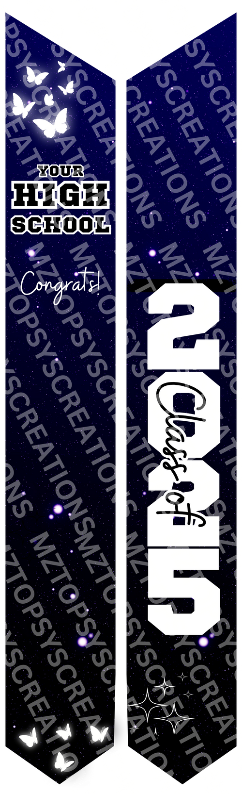 16 Editable Canva 70in Graduation Stoles Digital Files