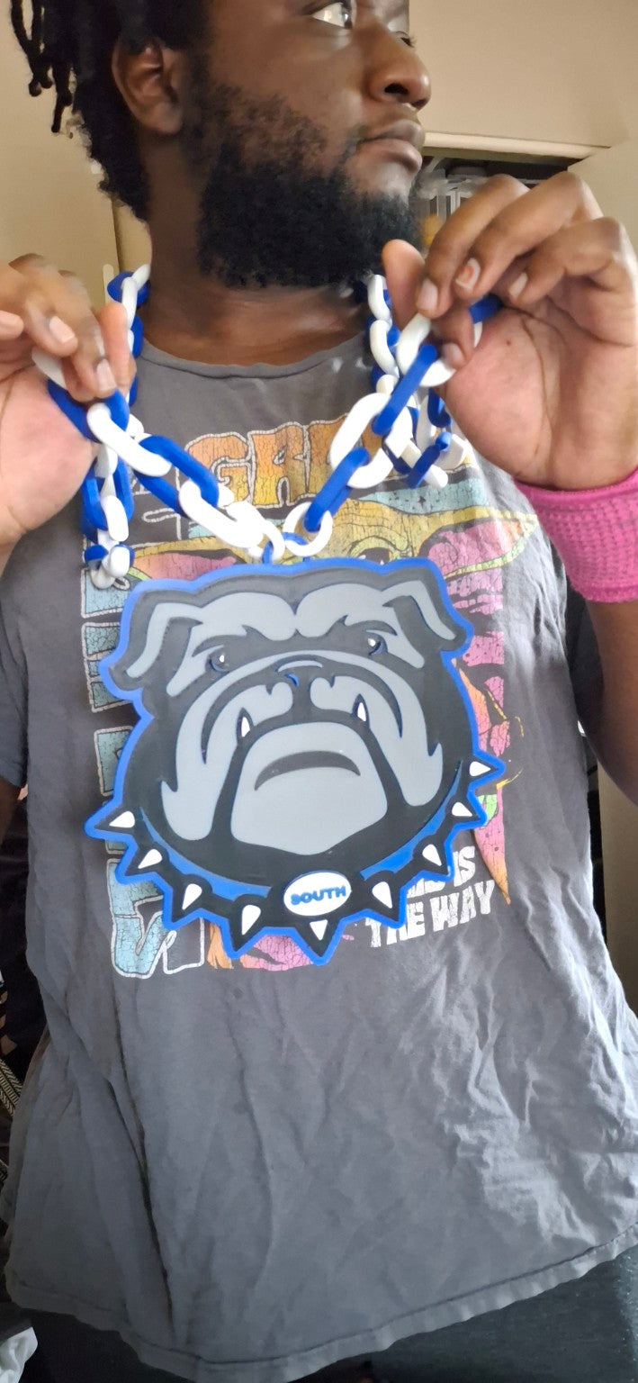 Custom 3D school spirit chain personalized medallion