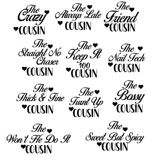 The Cousins Bundle (23)  SVG Instant Download