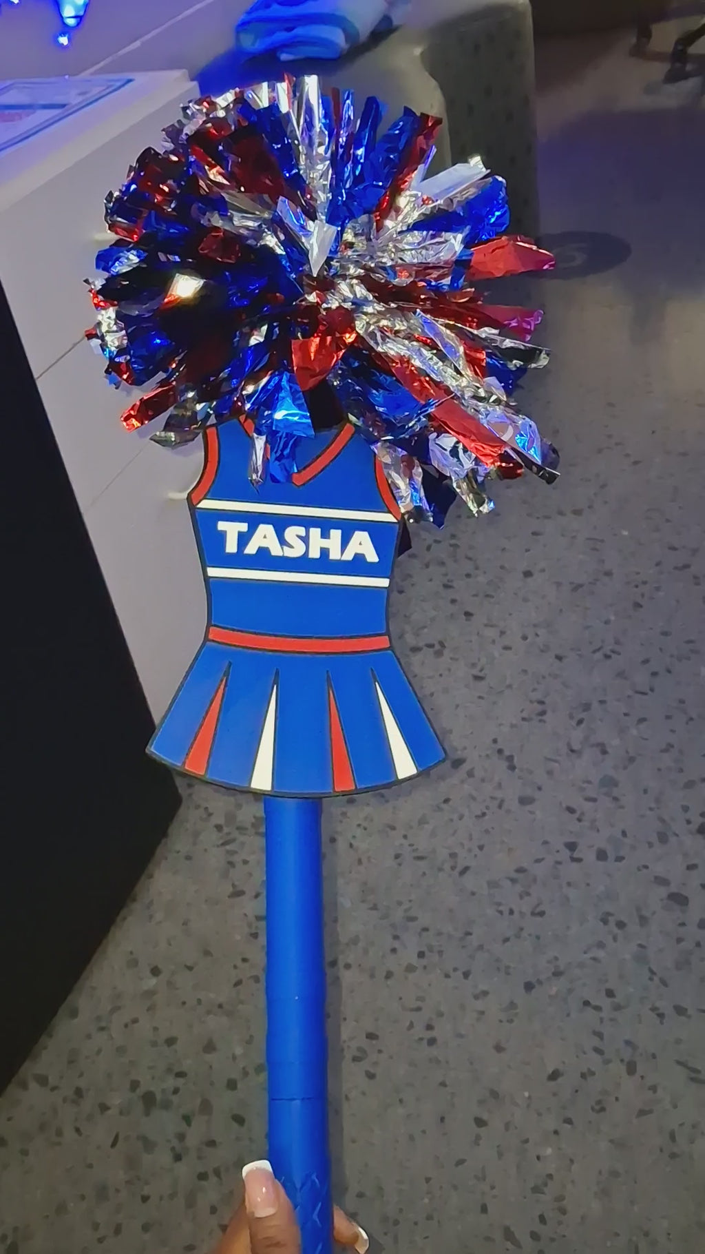 Personalized Cheer Uniform Spirit Stick with Cowbell