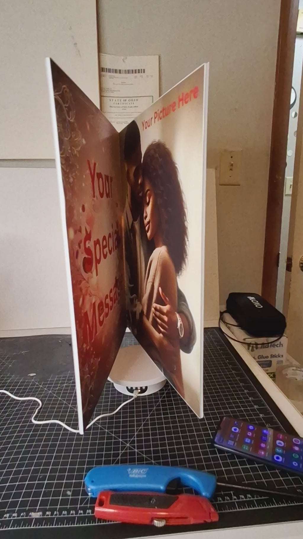 Jumbo 16x20 Valentine Video Card