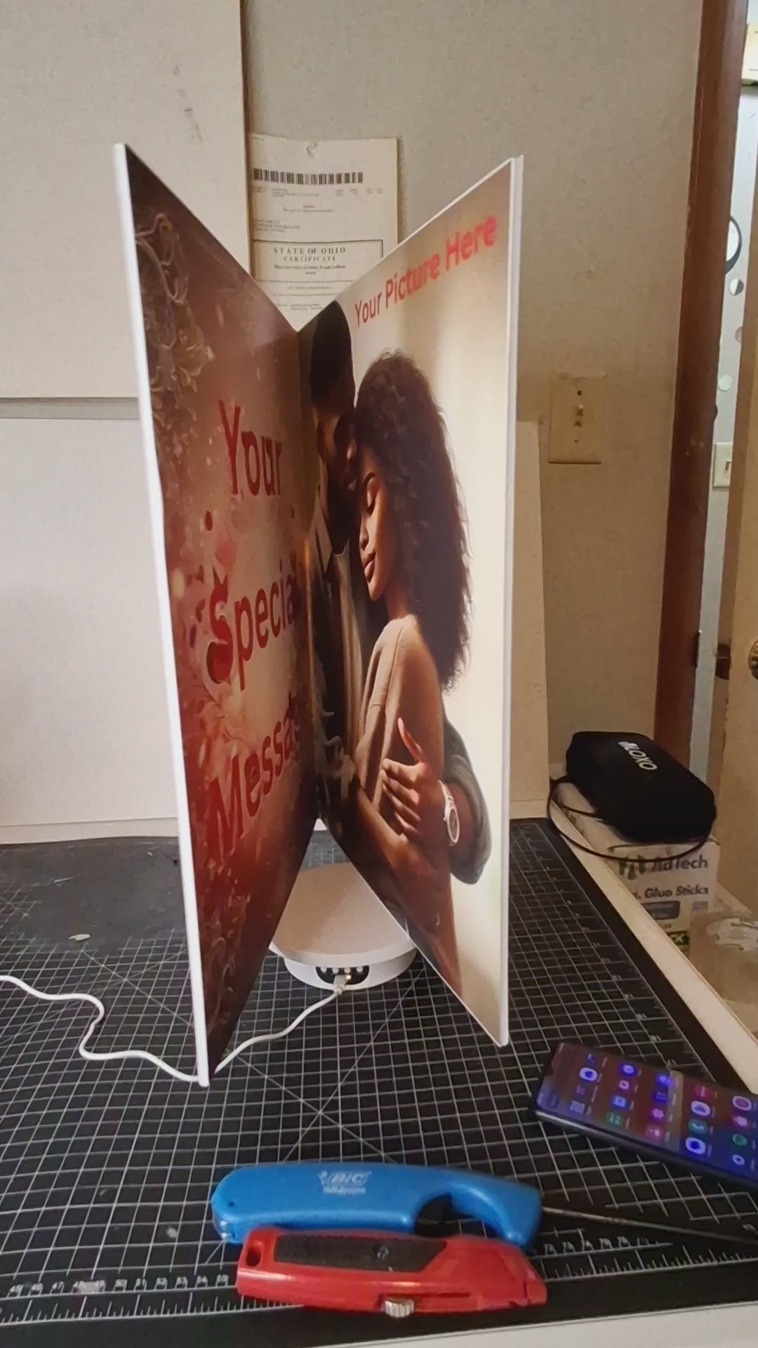 Jumbo 16x20 Valentine Video Card