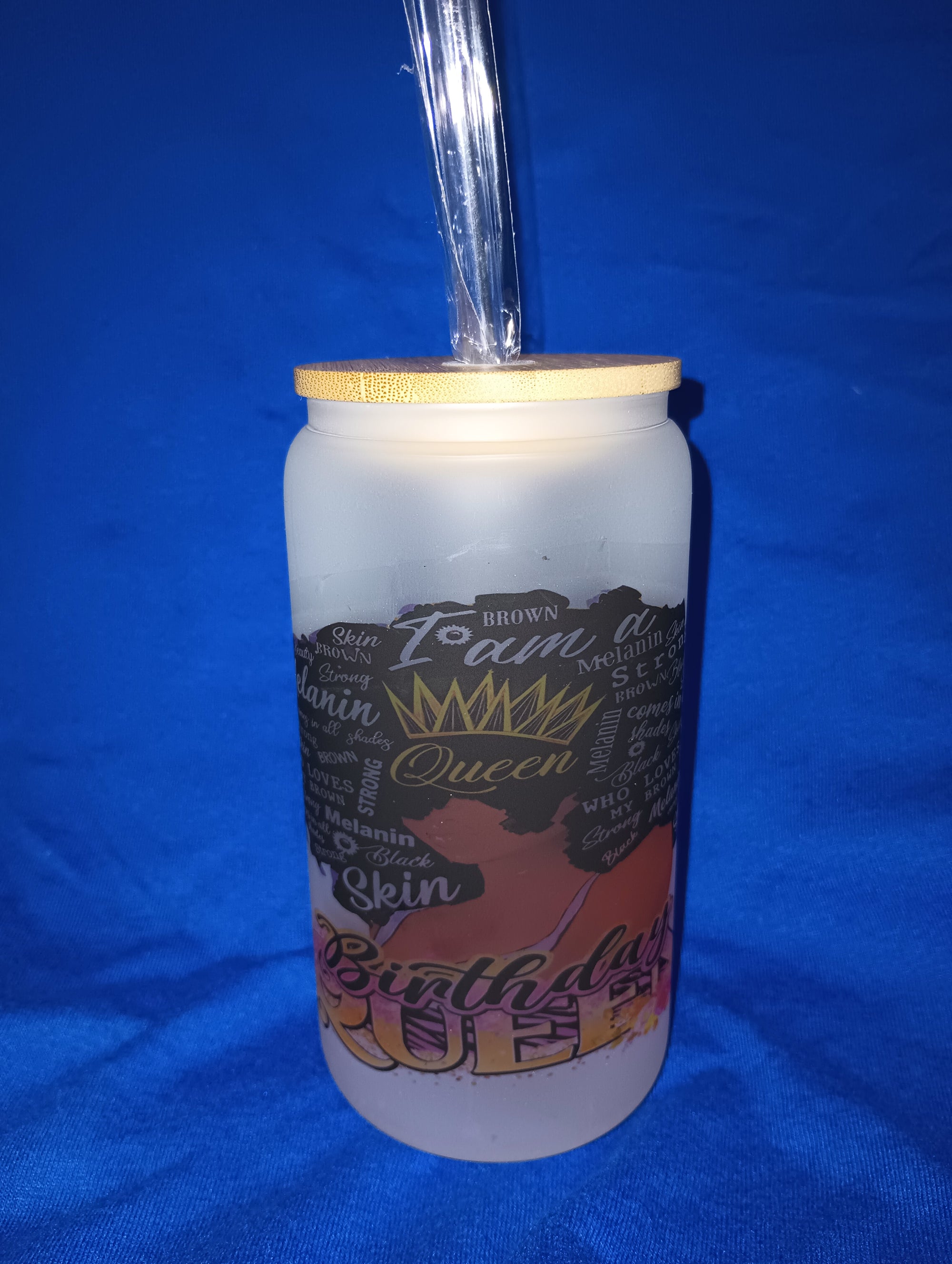 Custom 16oz  Glass Can or Frosted Glass Can