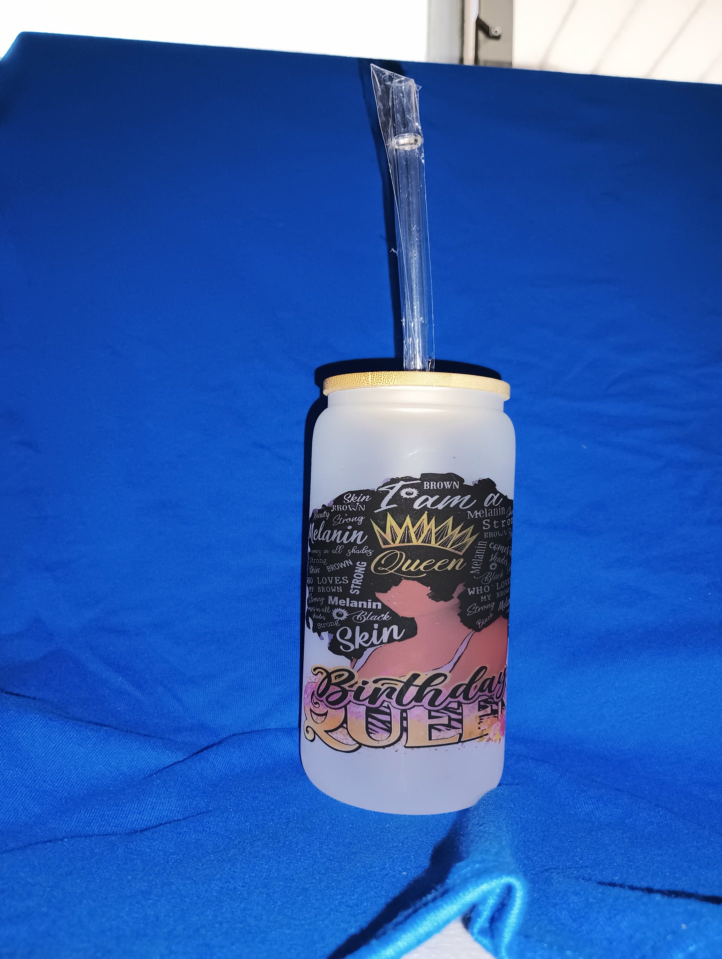 Custom 16oz  Glass Can or Frosted Glass Can