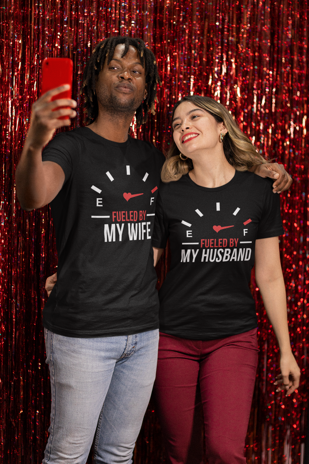 Fueled By My Husband Wife Couples Tee